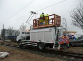Special project: hoogtewerker voor het aanleggen van bovenleidingen voor trams